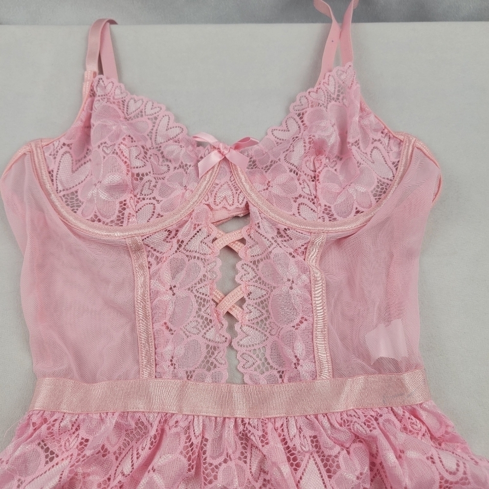 NWOT Sugar and Vapor Anya lace skirt underwire bodysuit Size small - Picture 4 of 8